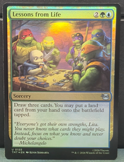 Lessons from Life U 0155 FOIL TMNT Teenage Mutant Ninja Turtles Uncommon NM Card - Image 1