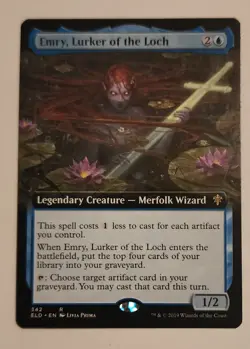 MTG Emry, Lurker of the Loch (Extended Art) Throne of Eldraine Regular NM/MINT - Image 1