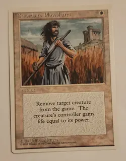 MTG Swords to Plowshares - 4th Edition Regular - LP Magic The Gathering - Image 1