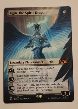 MTG Ugin, the Spirit Dragon (Borderless) - Core Set 2021 Regular - NM/MINT - Image 1