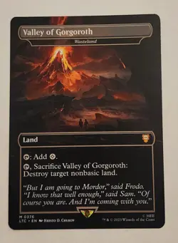 MTG Valley of Gorgoroth / Wasteland - Commander: the Lord of the Rings NM/MINT - Image 1