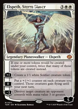 MTG Tarkir Dragonstorm *FOIL* M Elspeth, Storm Slayer #0011 - Image 1