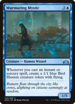 MTG Magic GRN Guilds of Ravnica - 1x EN NM 045 U Murmuring Mystic - Image 1