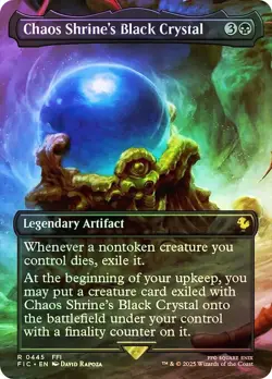 Chaos Shrine's Black Crystal, Borderless Foil #445 Magic Final Fantasy Commander - Image 1