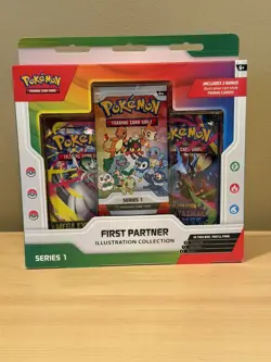 Pokemon TCG First Partner Illustration Collection Series 1 Box New Sealed - Image 1