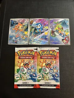 2026 POKEMON TCG 30TH ANNIVERSARY FIRST PARTNER SERIES 1 PROMOS + 2 SEALED PACKS - Image 1