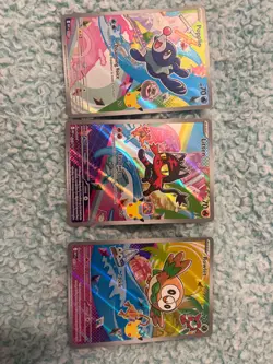 Pokemon 2026 First Partner Illustration Collection Series 1 Promo Set 43, 44, 45 - Image 1