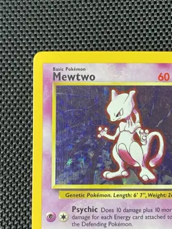 Mewtwo 10/102 Holo Rare Base Set Unlimited Pokemon MP/LP - Image 2