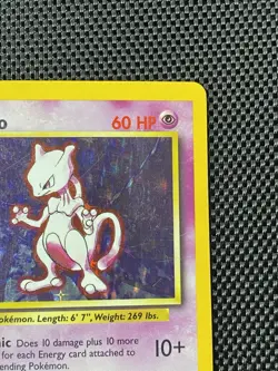 Mewtwo 10/102 Holo Rare Base Set Unlimited Pokemon MP/LP - Image 3