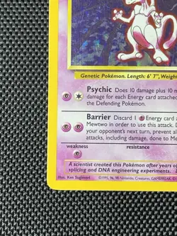 Mewtwo 10/102 Holo Rare Base Set Unlimited Pokemon MP/LP - Image 5