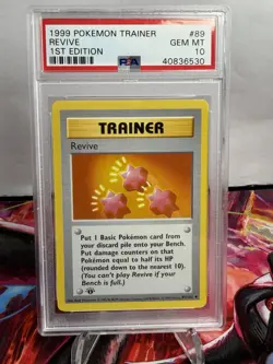 1999 POKEMON BASE SET 1ST EDITION #89 REVIVE PSA 10 -LOW POP- - Image 1