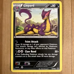 Pokemon TCG Liepard 65/98 Rare BW Emerging Powers LP - Image 1