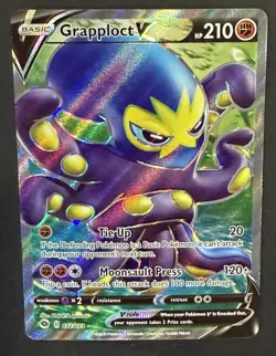 Grapploct V 072/073 Ultra Rare Full Art Champion’s Path Pokemon TCG Near Mint NM - Image 1