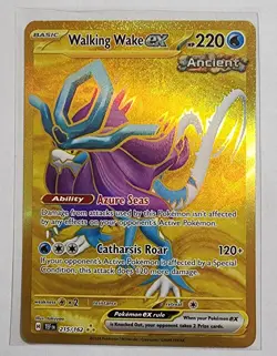 Walking Wake ex 215/162 Hyper Rare Gold Foil Full Art Pokemon 24 Temporal Forces - Image 1