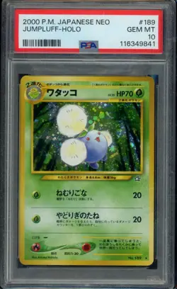2000 Pokemon Jumpluff Neo Genesis Japanese Rare Holo #189 PSA 10 GEM MINT - Image 1