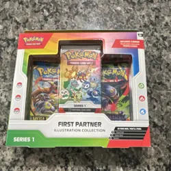 Pokemon TCG First Partner Illustration Collection Series 1 Promo Booster Box - Image 1