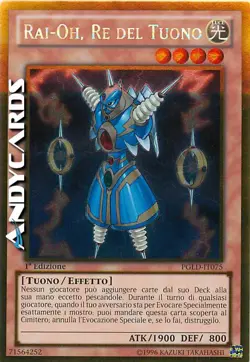 RAI-OH, RE DEL TUONO • (Thunder King Rai-Oh) • Oro • PGLD IT075 • 1Ed • Yugioh! - Image 1