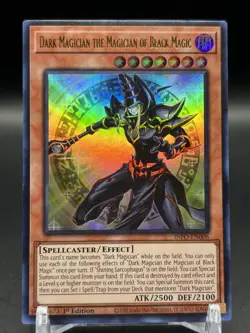 *** DARK MAGICIAN THE MAGICIAN OF BLACK MAGIC *** ULTRA RARE INFO-EN006 YUGIOH! - Image 1