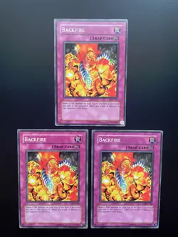 Yugioh Backfire AST-046 Common Unlimited Edition LP/MP X3 - Image 1