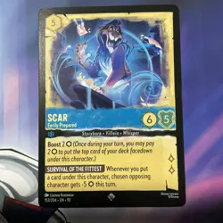 Disney Lorcana Whispers in the Well Scar-Eerily Prepared 153/204 NM Super Rare - Image 1