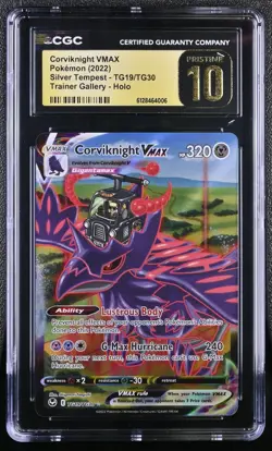 Pokemon Corviknight VMAX Silver Tempest Full Art #TG19 CGC 10 Pristine - Image 1