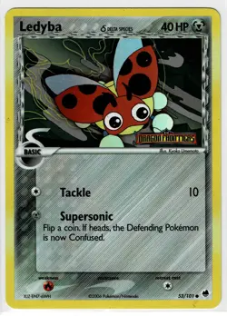 Ledyba Delta Species 53/101 Pokemon Dragon Frontiers Reverse Holo MP - Image 1