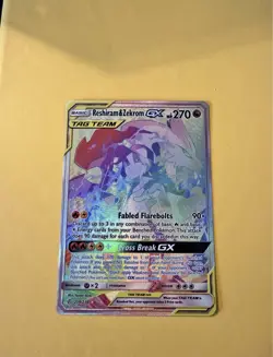 Pokemon TCG Tag Team Reshiram Zekrom GX Cosmic Eclipse NM - Image 1