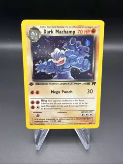 Dark Machamp - 1st Edition Holo - 10/82 Team Rocket - Pokemon TCG - 2000 - Image 1