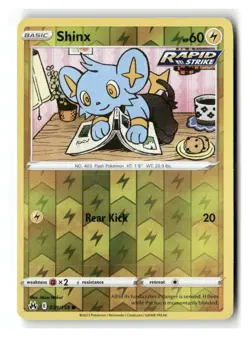 Shinx 039/159 Common Crown Zenith Pokemon Reverse Holo Near Mint - Image 1