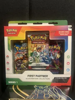 Pokemon First Partner Illustration Series 1 Box Promo Booster Charmander Litten - Image 1