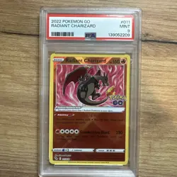 2022 POKEMON GO #011 RADIANT CHARIZARD PSA 9 - Image 1