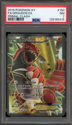 Pokemon Groudon EX XY Primal Clash Full Art #150 PSA 7 - Image 1