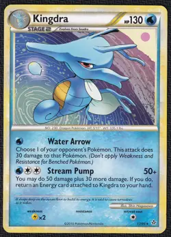 Pokemon Kingdra 17/95 Non-Holo Rare HGSS Unleashed - Image 1