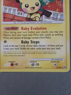 Pichu #25/99 Platinum Arceus Non-Holo LP 2009 Baby Evolution Pokemon - Image 3