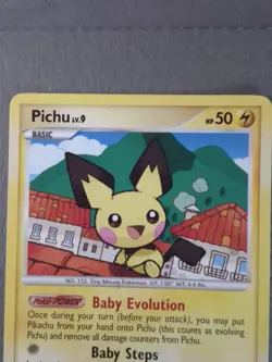 Pichu #25/99 Platinum Arceus Non-Holo LP 2009 Baby Evolution Pokemon - Image 4