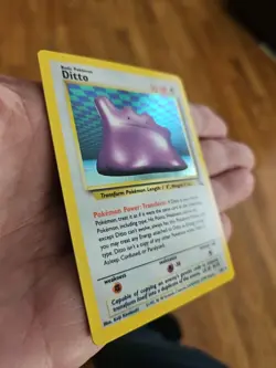 DITTO Base Set 3/62 HOLO FOSSIL NM Pokemon - Image 2