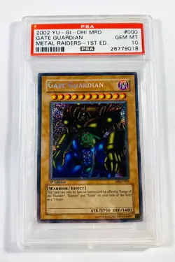 Yu-Gi-Oh Gate Guardian Holo 1st Edition Psa 10 Metal Raiders #000 - Image 1