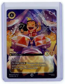 2026 Disney Lorcana - Lilo - Rock Star - Winterspell - Enchanted -223/204 - Image 1