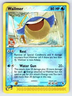 Wailmer 48/109 EX Ruby & Sapphire Pokemon Card e-Series Arita Uncommon - Nm/Vlp - Image 1