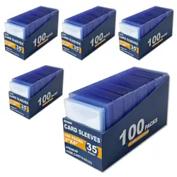 Nixitlo 1000 Top Loaders for Cards 500 Hard Sleeves+500 Soft Sleeves, Blue - Image 1