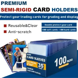 Nixitlo 1000 Top Loaders for Cards 500 Hard Sleeves+500 Soft Sleeves, Blue - Image 3