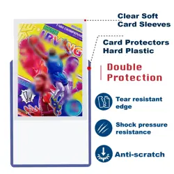 Nixitlo 1000 Top Loaders for Cards 500 Hard Sleeves+500 Soft Sleeves, Blue - Image 5