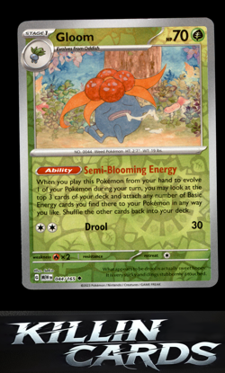 Reverse Holofoil Gloom 044/165 Pokemon Uncommon SV: Scarlet & Violet 151 Card NM - Image 1