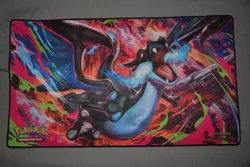 Mega Charizard X Board Game Pokemon Playmat Card Play Mat TCG CCG Pad Mousepad - Image 1