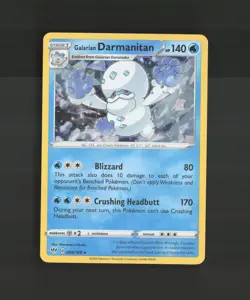 Galarian Darmanitan 044/189 Darkness Ablaze Cracked Ice Holo Pokemon Card NM - Image 1
