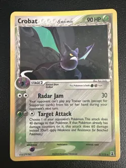 Pokemon TCG Crobat EX Delta Species Holo Rare Card 2/113 - Image 1