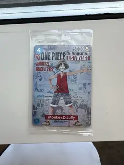 One Piece College Basketball US Voyage Promo Card – Monkey D. Luffy (SEALED) - Image 1