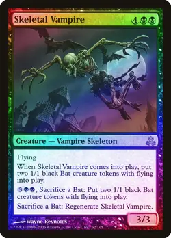 Skeletal Vampire FOIL Guildpact HEAVILY PLD Black Rare MAGIC MTG CARD ABUGames - Image 1