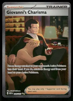 Pokemon Cards Giovanni's Charisma 204/165 151 Special Illustration Rare NM - Image 1