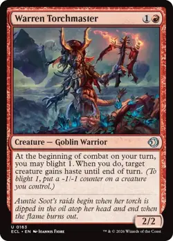 MtG Warren Torchmaster U 0163 Lorwyn Eclipsed Regular Uncommon - Image 1